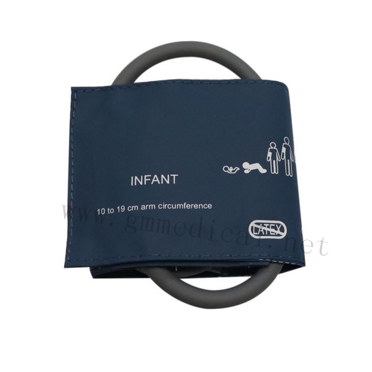 Bayi Tunggal Tube Nibp Tekanan Darah Cuff 10-19cm Blue