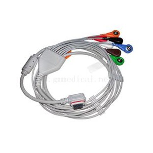 Kabel Pesakit / Jalur Lebar, 3 Saluran (7-Ld), AHA, Sesuai dengan GE SEER Light Holter.