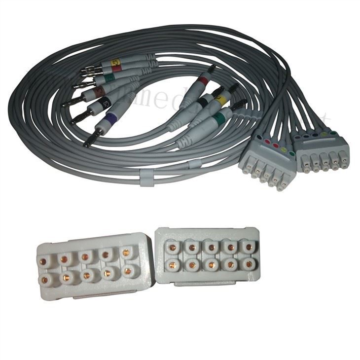 Serasi dengan GE MAC500 800 1200 1200ST 1600 Set Leadwire pelbagai pautan , Pisang Berakhir , AHA .
