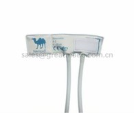 Neonate # 2 Cuff sekali pakai, 4-8cm Arm Circumference, Putih Dengan Blue Light, Tube Dual